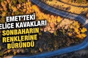 Kütahya Emet'te delice kavakları sonbahar renkleriyle büyülüyor