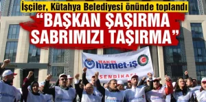 Kütahya Belediyesi işçileri maaş kesintilerini protesto etti