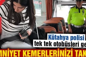 Kütahya’da Bayram Öncesi Yolculara Emniyet Kemeri Eğitimi