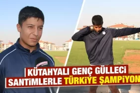 Kütahyalı genç gülleci Türkiye şampiyonu