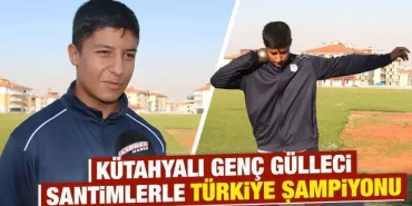 Kütahyalı genç gülleci Türkiye şampiyonu