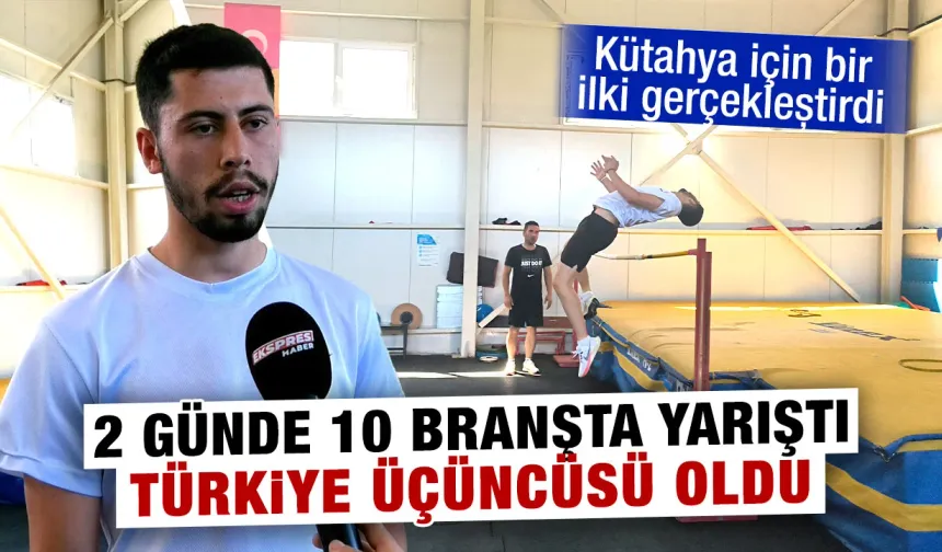 Kütahyalı atlet, Türkiye üçüncüsü oldu