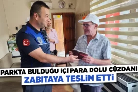Kütahya’da parkta bulduğu para dolu cüzdanı zabıtaya teslim etti