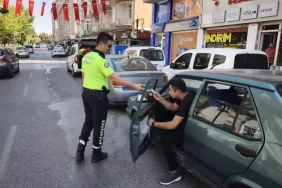Kütahya’da polis ekiplerinden kemer denetimi