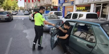 Kütahya’da polis ekiplerinden kemer denetimi
