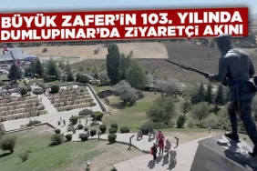 Kütahya Dumlupınar’da şehitlikte ziyaretçi yoğunluğu