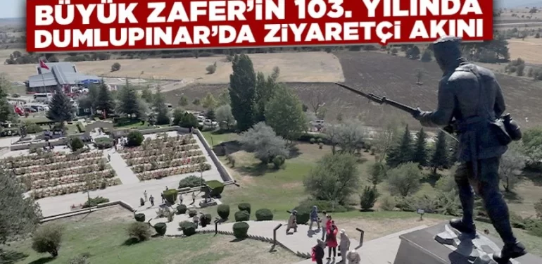 Kütahya Dumlupınar’da şehitlikte ziyaretçi yoğunluğu