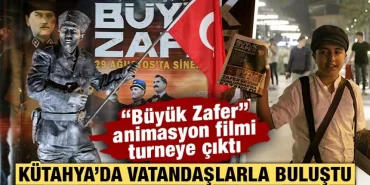 Kütahyalı ekibin yaklaşık 5 yıllık çalışmasının ardından Türkiye’nin ilk gerçekçi 3D animasyon filmi “Büyük Zafer” animasyon filmi Türkiye turnesine başladı.