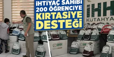 Kütahya İHH’dan 200 öğrenciye kırtasiye yardımı