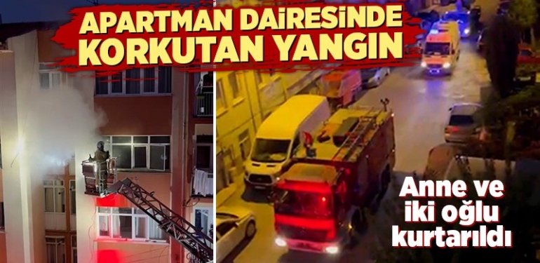 Kütahya’da apartman dairesinde çıkan yangın korkuttu