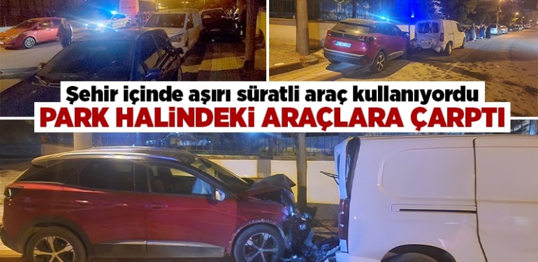 Kütahya’da hızını alamadı, 3 araca çarptı