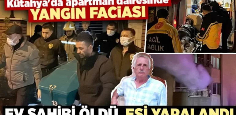 Kütahya’da apartmanda yangın faciası, ölü ve yaralı var