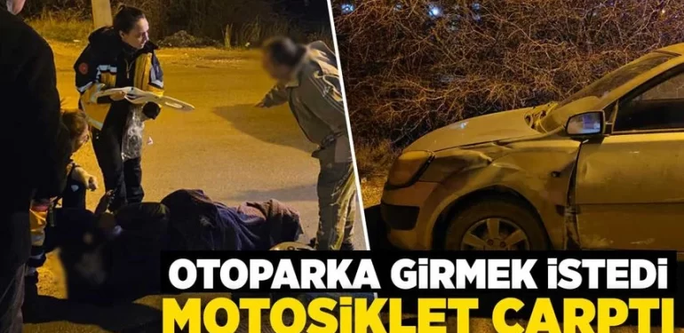 Kütahya’da motosiklet otomobile çarptı, 1 yaralı